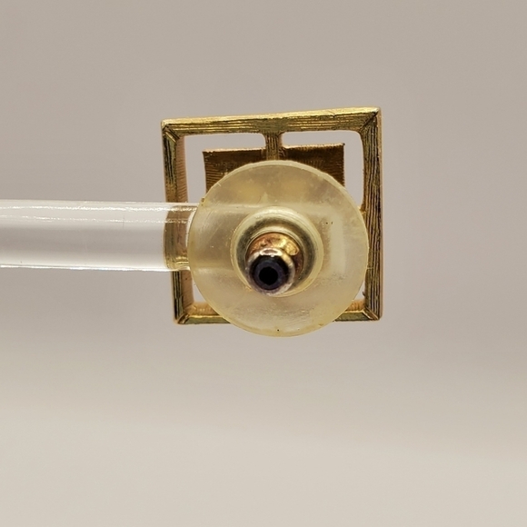 VINTAGE AVON GOLD TONE CLEAR RHINESTONE NECKLACE EARRINGS SET POST BACK JEWELRY - Picture 9 of 12